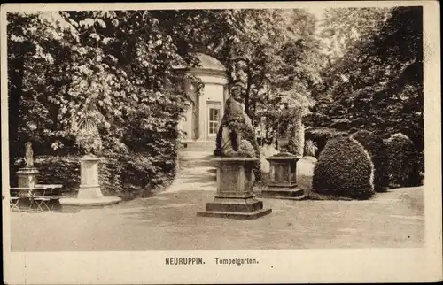 Ak Neuruppin in Brandenburg, Tempelgarten