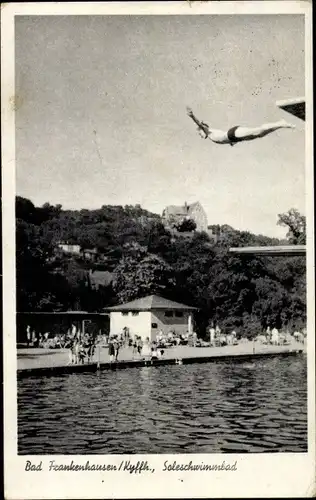 Ak Bad Frankenhausen am Kyffhäuser Thüringen, Soleschwimmbad