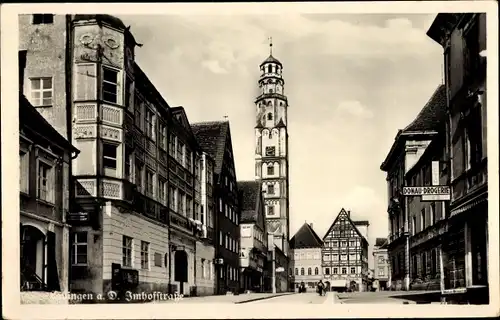 Ak Lauingen an der Donau Schwäbische Alb, Imhofstraße, Turm