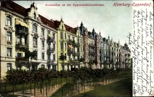 Ak Hamburg Eimsbüttel, Rosenallee an der Eppendorferlandstraße