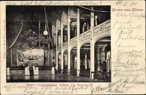 Ak Hamburg Altona, Wulfs Etablissement, Gr. Bergstraße 27