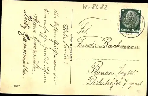 Ak Langenau Geroldsgrün in Oberfranken, Forsthaus