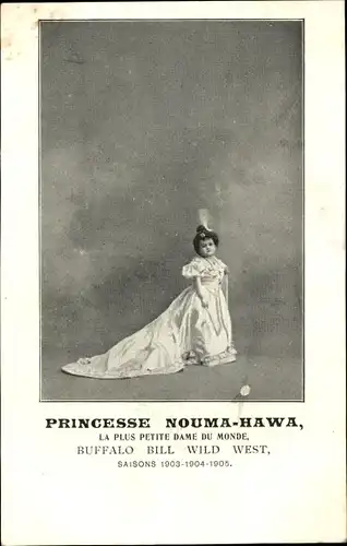 Ak Buffalo New York USA, Prinzessin Nouma Hawa, die kleinste Dame der Welt