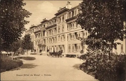 Ak Gimel Kanton Waadt, Grand Hotel, Eingang