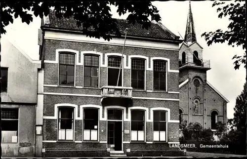 Ak Landsmeer Nordholland Niederlande, Rathaus, Kirche