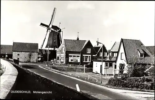 Ak Oudeschild Texel Nordholland Niederlande, Blick auf die Windmühle