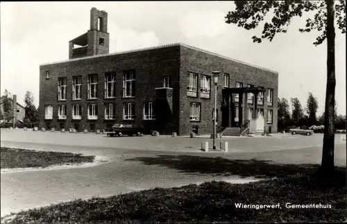 Ak Wieringerwerf Wieringen Nordholland Niederlande, Rathaus