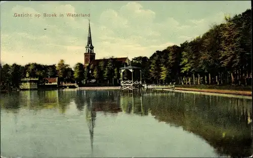 Ak Broek in Waterland Nordholland Niederlande, Kirche, Pavillon