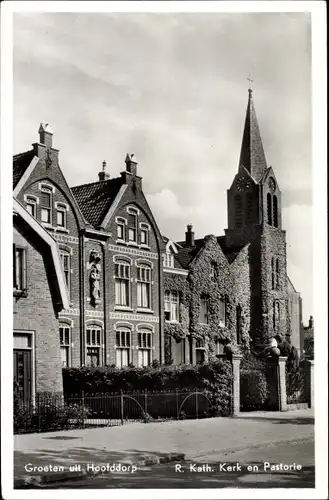 Ak Hoofddorp Haarlemmermeer Nordholland Niederlande, R. Kath. Kirche, Pfarrhaus