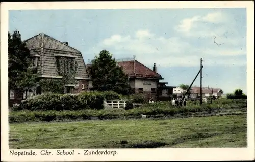 Ak Zunderdorp Amsterdam Nordholland, Nopeinde, Chr. Schule