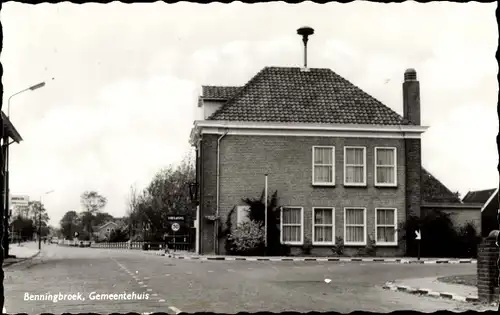 Ak Benningbroek Nordholland Niederlande, Rathaus