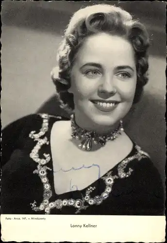 Ak Schauspielerin Lonny Kellner, Portrait, Autogramm