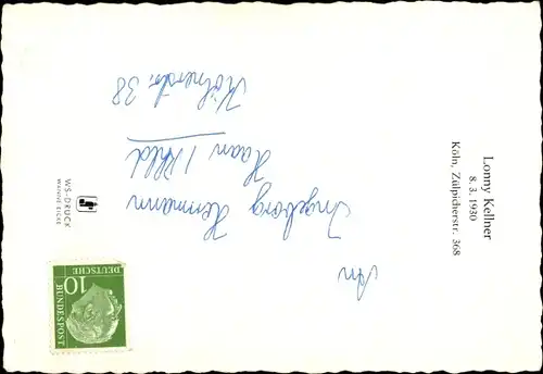 Ak Schauspielerin Lonny Kellner, Portrait, Autogramm