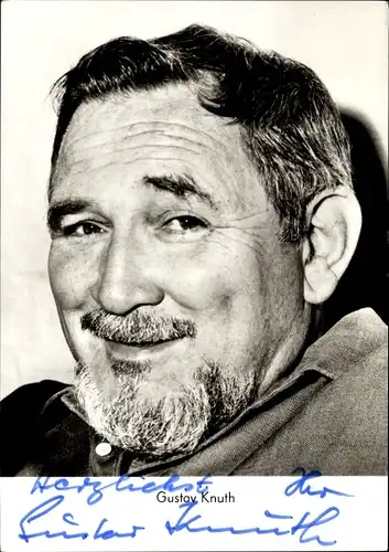 Ak Schauspieler Gustav Knuth, Portrait, Autogramm