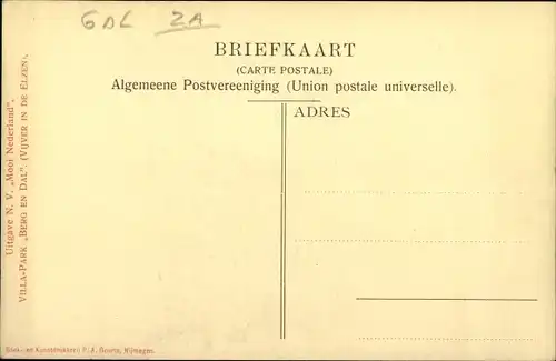 Ak Elzen bij Aalten Gelderland Niederlande, Villa-Park Berg en Dal