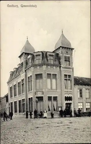 Ak Oostburg Zeeland, Rathaus