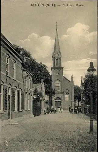 Ak Sloten Amsterdam Nordholland Niederlande, Ned. Herv. Kerk