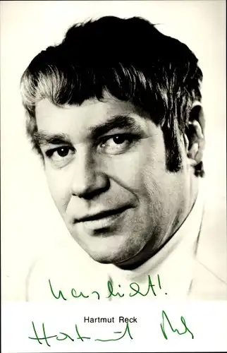 Ak Schauspieler Hartmut Reck, Portrait, Autogramm