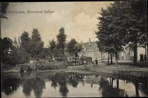 Ak Monnikendam Waterland Nordholland Niederlande, Niesenoords Burgwal