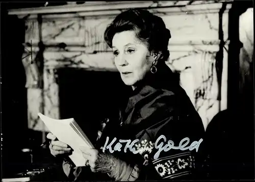 Foto Schauspielerin Käthe Gold, Portrait, Autogramm