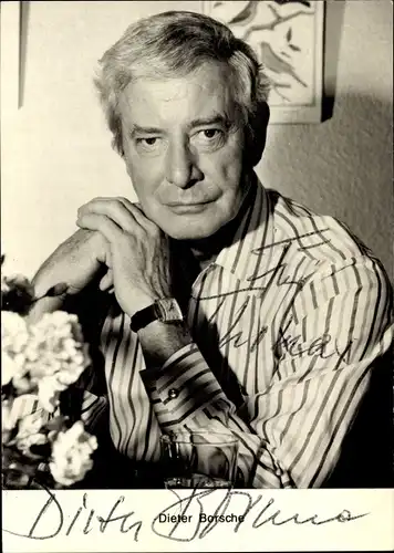 Ak Schauspieler Dieter Borsche, Portrait, Armbanduhr