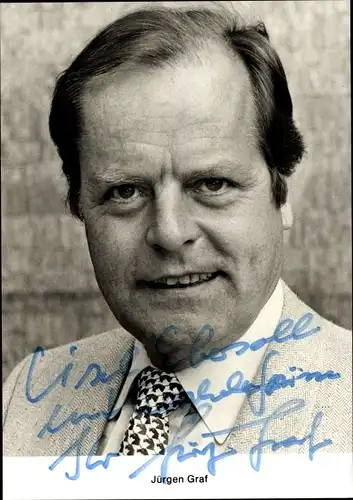 Ak Schauspieler Jürgen Graf, Portrait, Autogramm