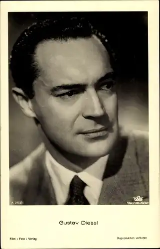 Ak Schauspieler Gustav Diessl, Portrait, Anzug, Film Foto Verlag A 3433/1