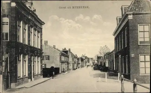 Ak Meerkerk Südholland, Straßenpartie, Häuser