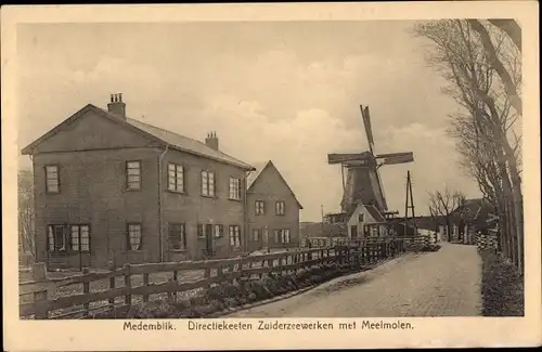 Ak Medemblik Nordholland Niederlande, Directiekeeten Zuiderzeewerken, Meelmolen