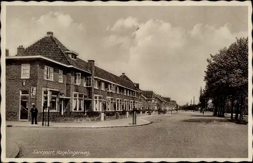 Ak Santpoort Nordholland Niederlande, Hagelingerweg