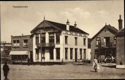 Ak Huisduinen Den Helder Nordholland Niederlande, Straßenpartie, Passanten