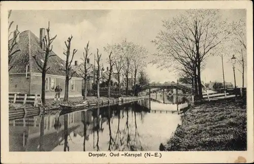 Ak Oudkarspel Nordholland, Dorpstraat