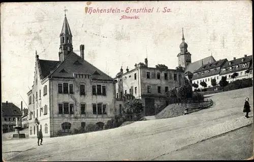 Ak Hohenstein Ernstthal in Sachsen, Altmarkt