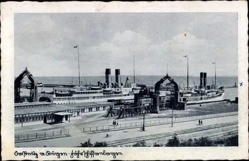 Ak Sassnitz auf Rügen, Fährschiffanlagen