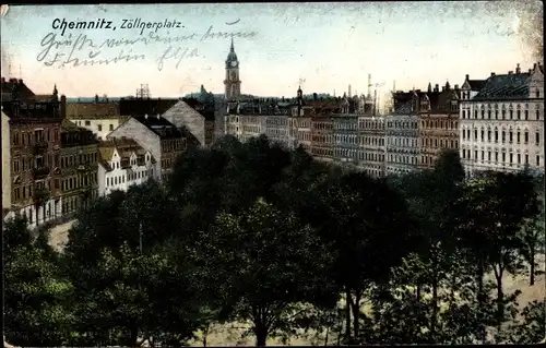 Ak Chemnitz in Sachsen, Zöllnerplatz
