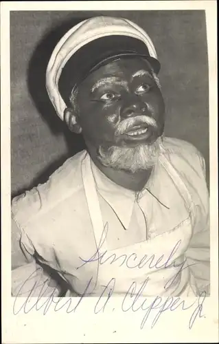 Foto Ak Schauspieler Albert A. Clipper Jr., Portrait, Autogramm