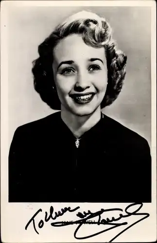 Ak Schauspielerin Jane Powell, Portrait, Autogramm