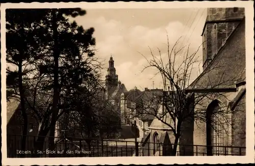 Ak Döbeln in Sachsen, Rathaus, Turm