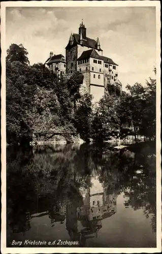 Ak Kriebstein in Sachsen, Burg Kriebstein
