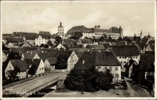 Ak Günzburg an der Donau Schwaben, Panorma, Turm