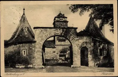 Ak Rothenburg ob der Tauber Mittelfranken, Rödertor