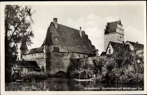 Ak Dinkelsbühl in Mittelfranken, Stadtmühle, Nördlinger Tor