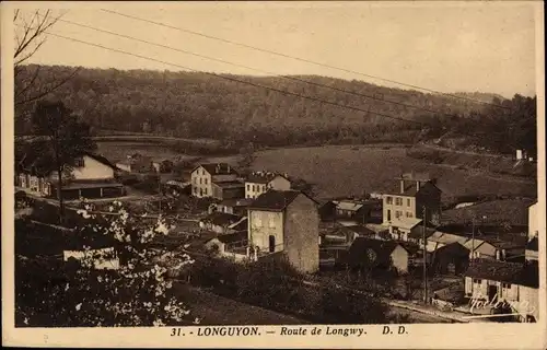 Ak Longuyon Meurthe et Moselle, Route de Longwy