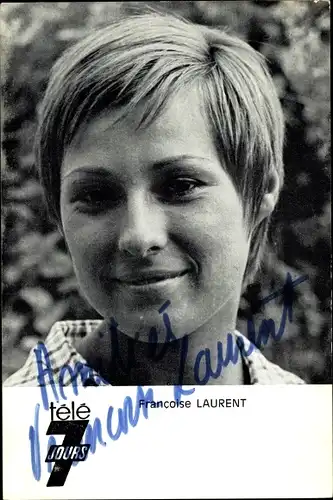 Foto Schauspielerin Francoise Laurent, Portrait, Autogramm