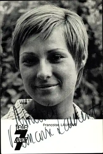 Foto Schauspielerin Francoise Laurent, Portrait, Autogramm