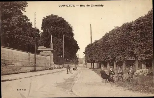 Ak Gouvieux Oise, Rue de Chantilly