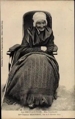Ak La Ferte Loupiere Yonne, Une Centenaire, Mme Therese Bedoiseau