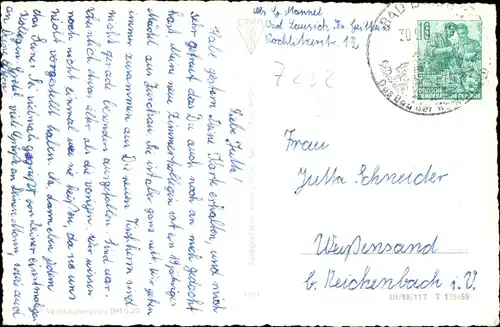 Ak Bad Lausick in Sachsen, Untermarkt, Wegweiser