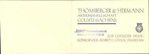 Klapp Ak Colditz, Thomsberger & Herrmann, Ziergegenstände, Gebrauchsgeschirre, Herbstkollektion