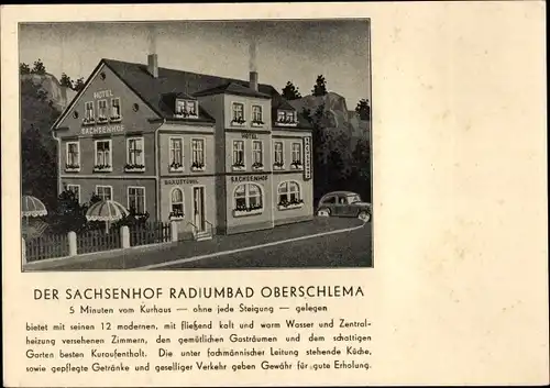 Ak Oberschlema Bad Schlema im Erzgebirge, Sachsenhof